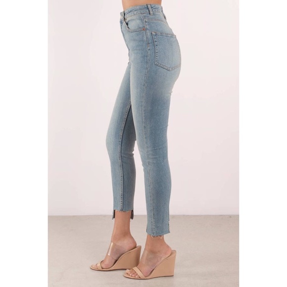 ASOS Cheap Monday Donna Skinny Jeans Dollar Blue High Rise Waist Denim Size 25 - Picture 9 of 16